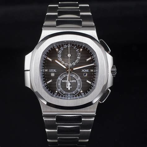 patek philippe nautilus travel time 5990/1422g emerald 18k white gold|patek 5990 price.